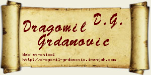Dragomil Grdanović vizit kartica